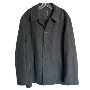 J.Crew University Coat in a grey wool blend XL